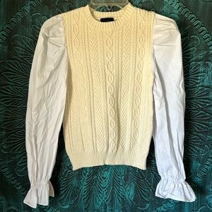 Lucy Paris White Crochet Blouse Sz S